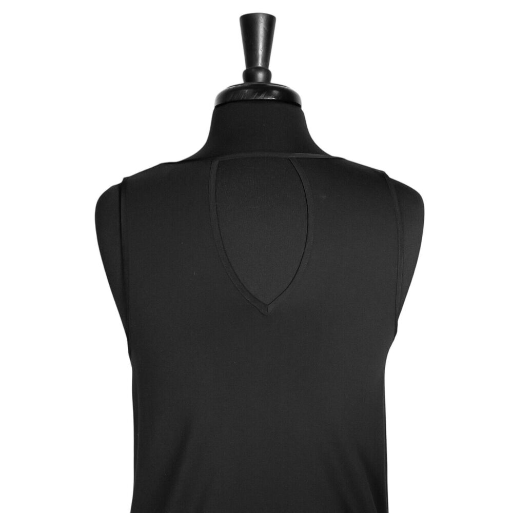 Anthropologie Akemi + Kin Womens Longview Tunic Top Black High Low Blouse M - Picture 7 of 9